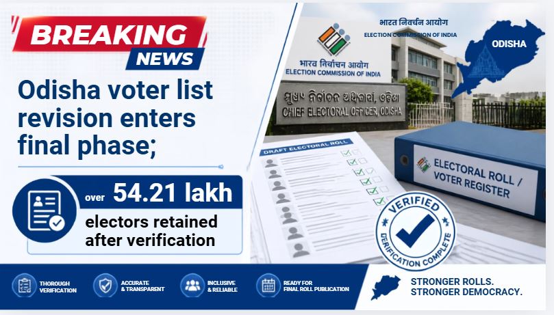 Odisha voter list revision enters final phase; over 54.21 lakh electors retained after verification